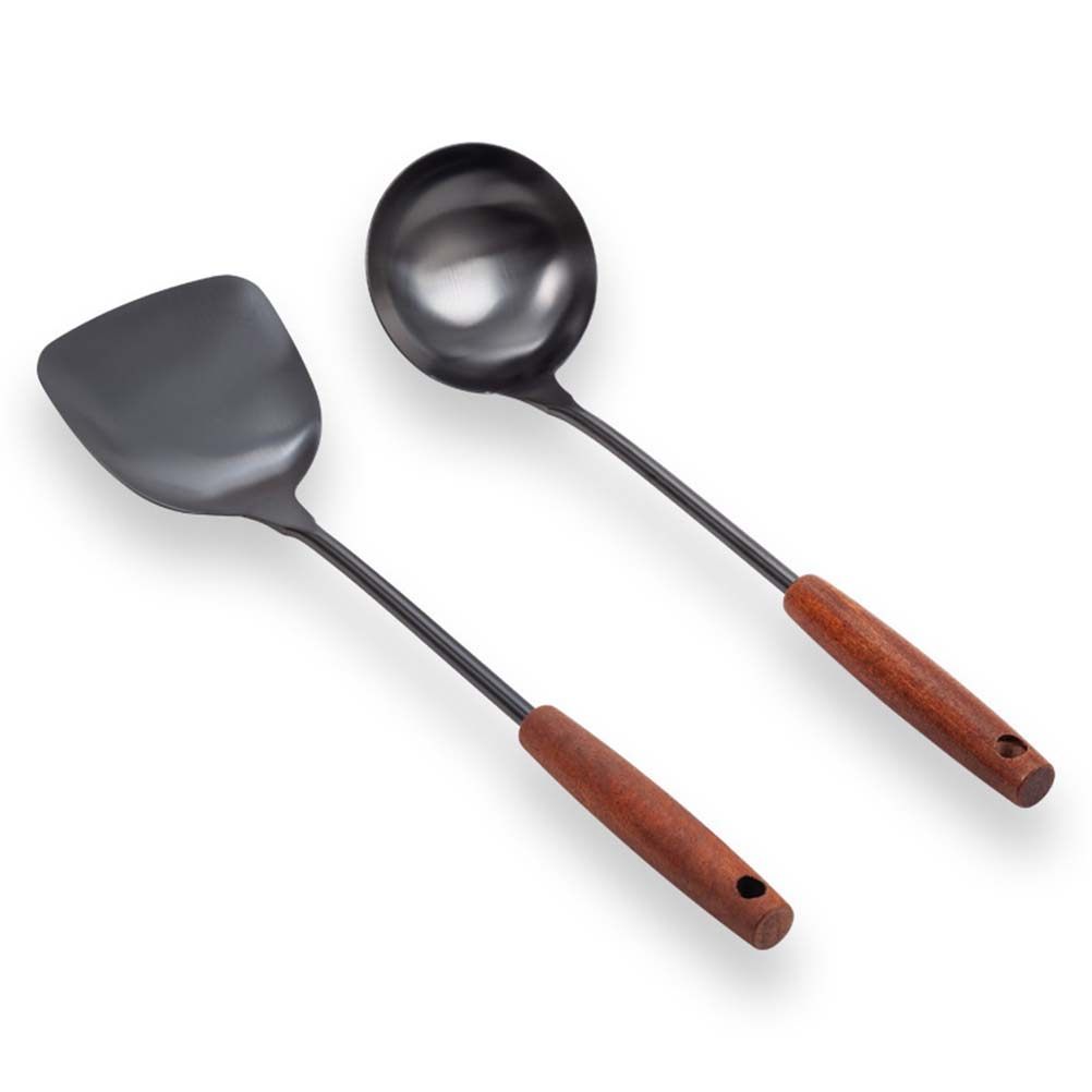 Home Cooking Food - Stainless Steel Cooking Spatula Brown Wood