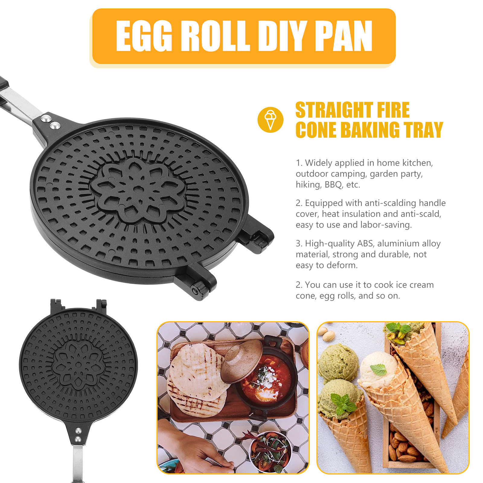Ice Cream Cone Mold Nonstick E - Home Cooking Egg Roll recensie en prijs