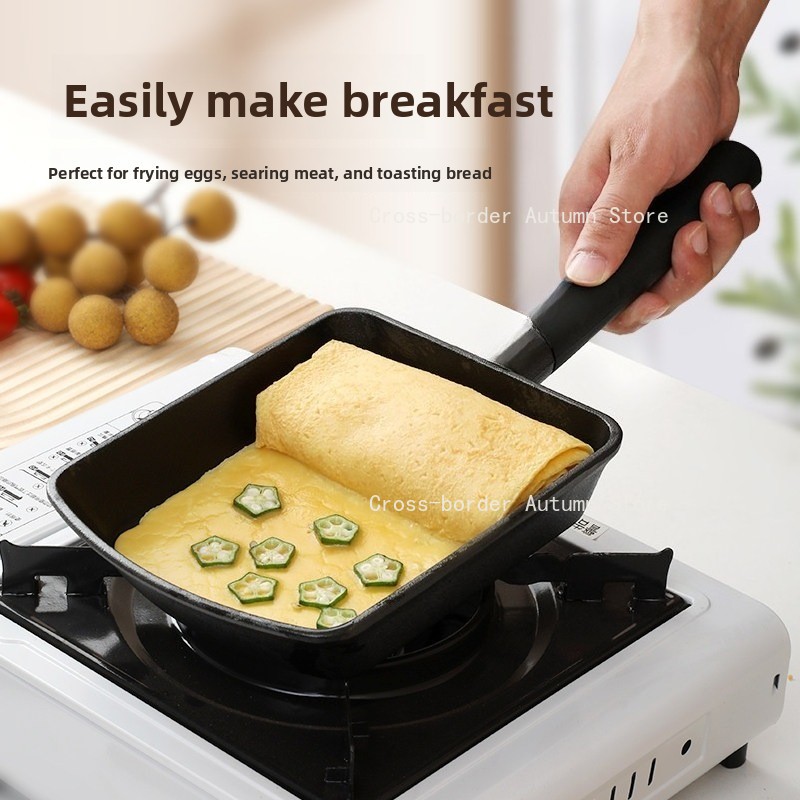 Uncoated Cast Iron Square Fryi - Home Cooking Egg Roll recensie en prijs