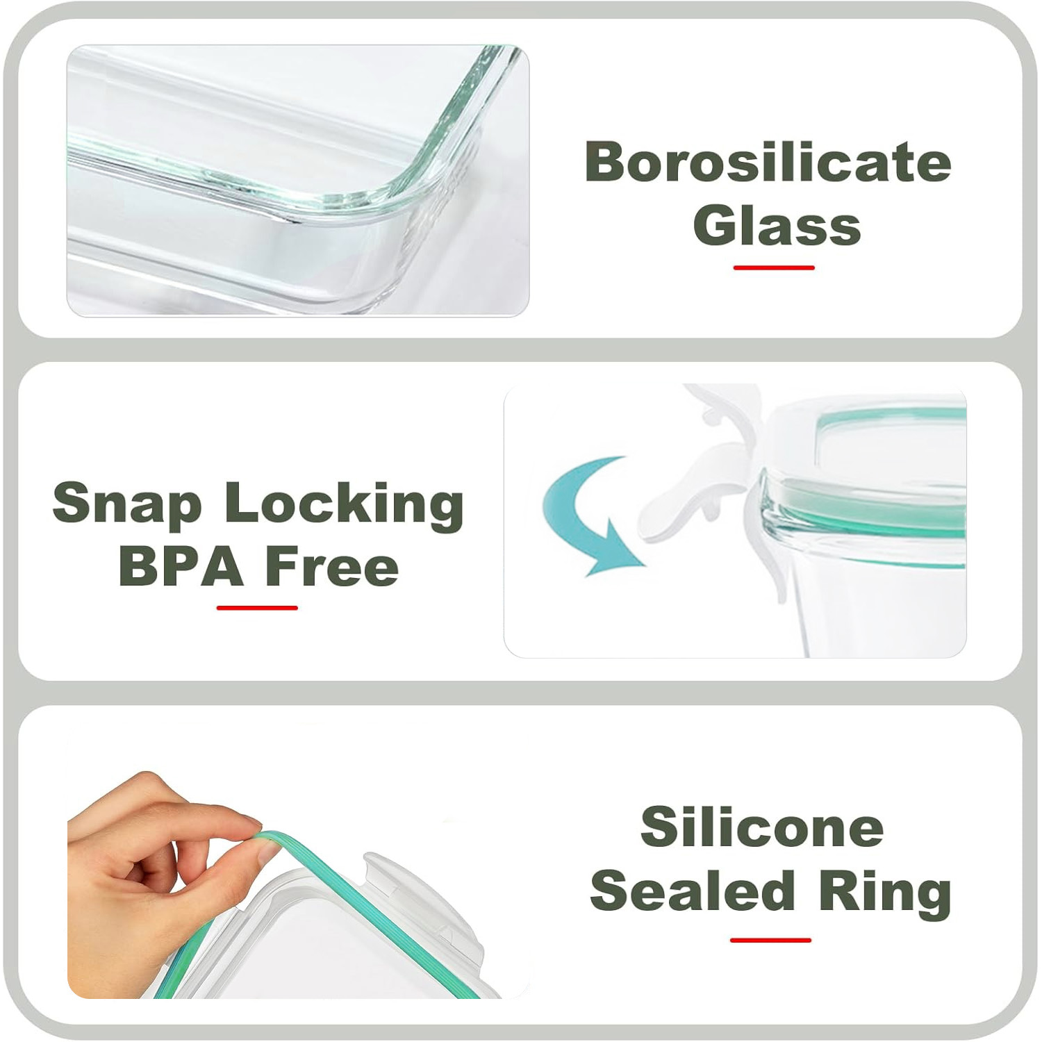 8-Pack Airtight Glass Food Sto - Home Cooking Food recensie en prijs