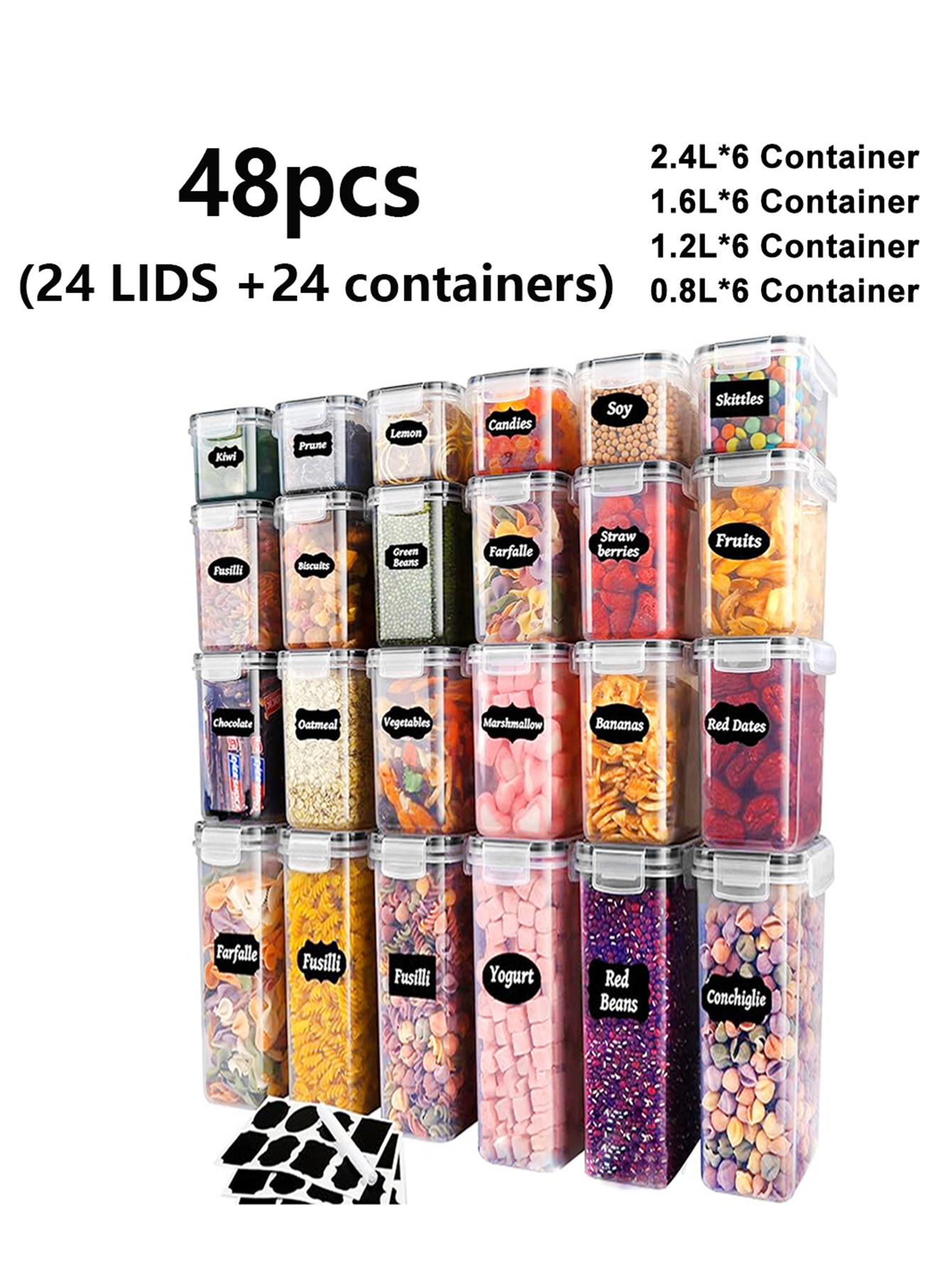 48pcs,Sealed food storage cont - Home Cooking Food recensie en prijs